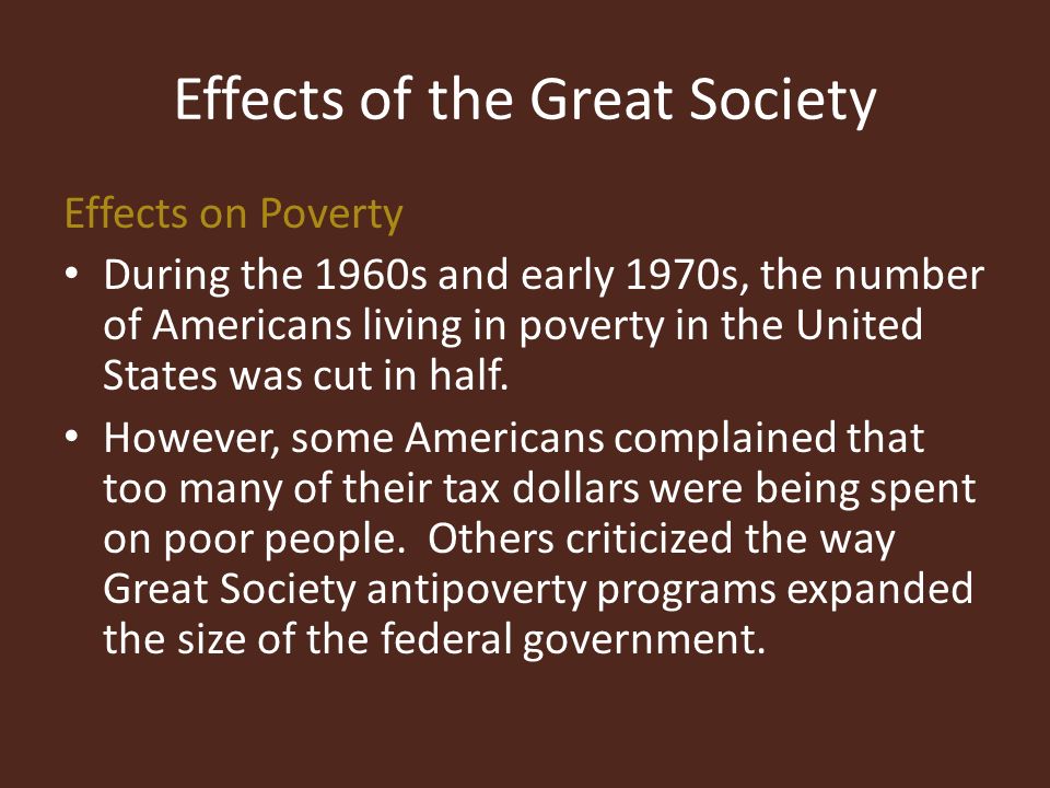 The great change in american society during 1960s